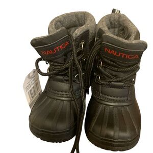Nautica Black  winter snow boots for kids - size 6 toddler